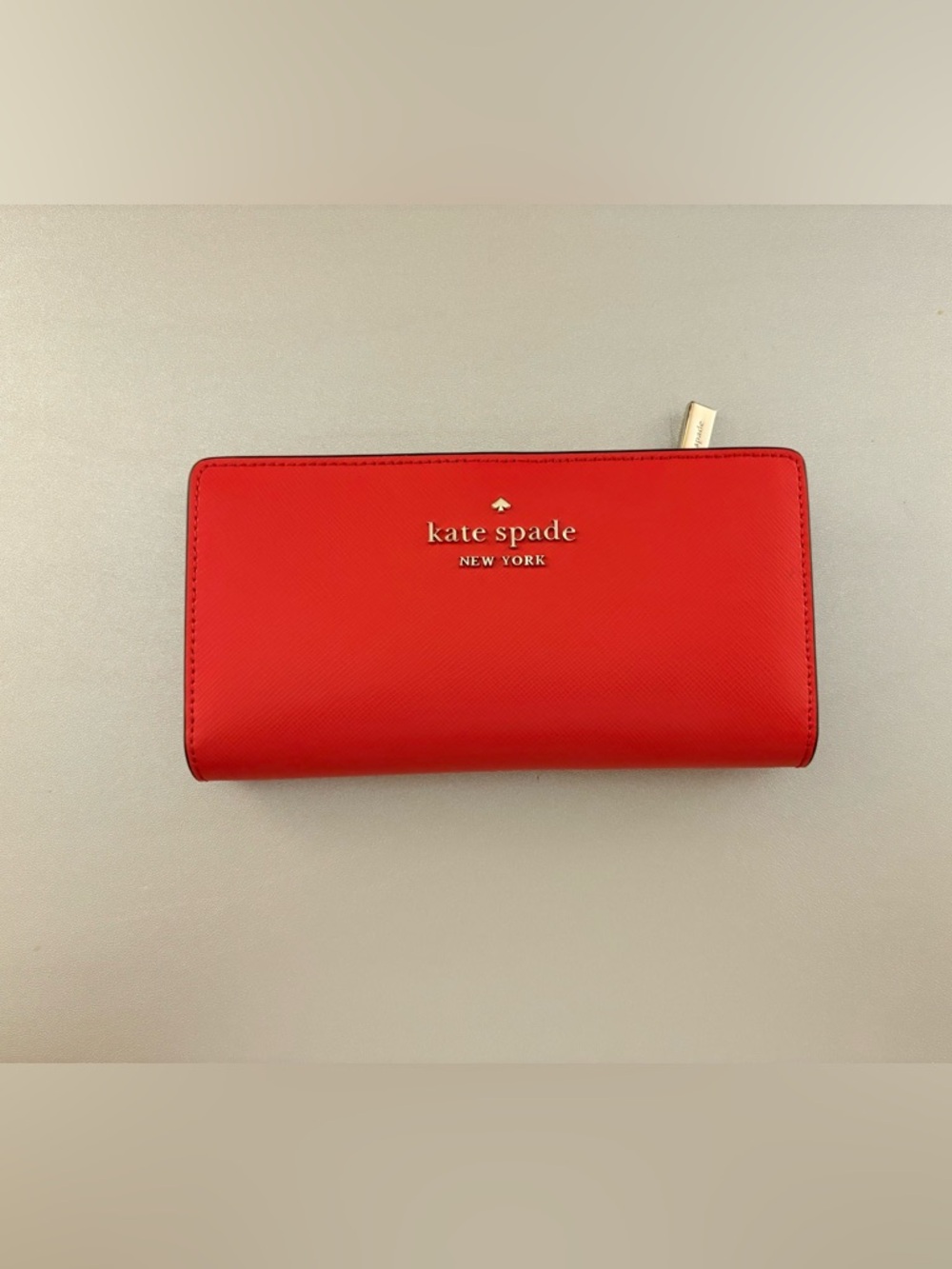 Kate Spade Staci Large Slim Bifold Wallet Gazpacho (Red) NWOT